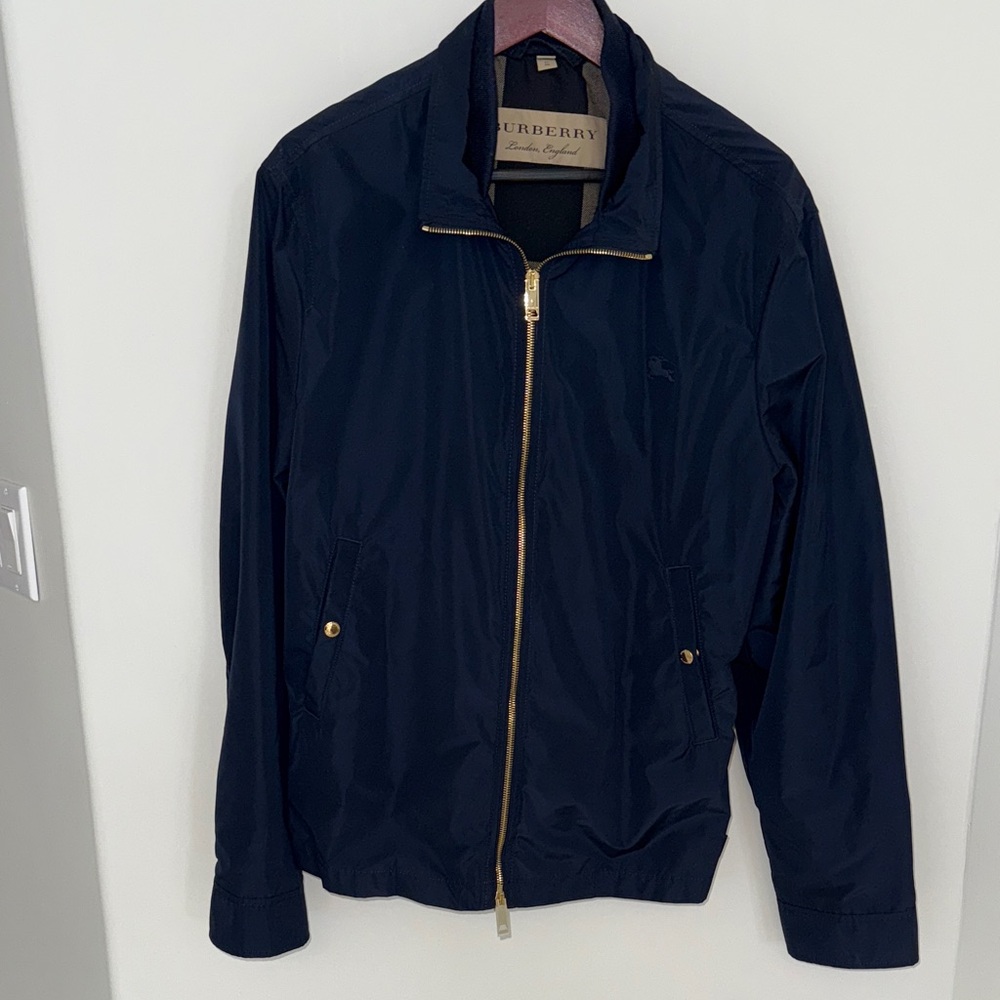 Burberry Men's Dark Blue Windbreaker